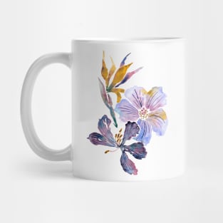 San Diego Watercolor Tropical Flowers Mug